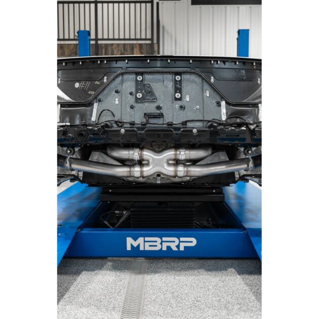 MBRP Exhaust 3in. Cat-Back; Quad Split Rear with 4.5in. Carbon Fiber Tips; T304