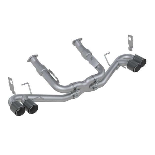 MBRP Exhaust 3in. Cat-Back; Quad Split Rear with 4.5in. Carbon Fiber Tips; T304