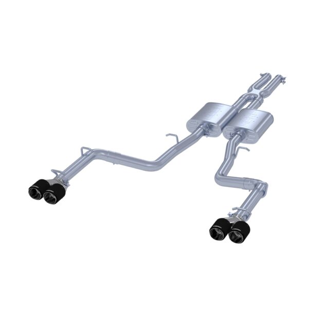 MBRP Exhaust 2.5in. Cat Back; Dual Split Rear; Quad Tips T304