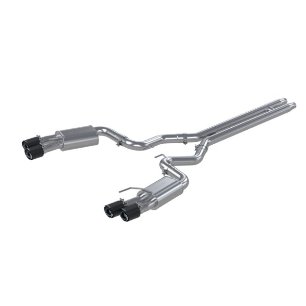 MBRP Exhaust 3in. Cat Back; with Quad 4in. Carbon Fiber Tips; Street Version; T304