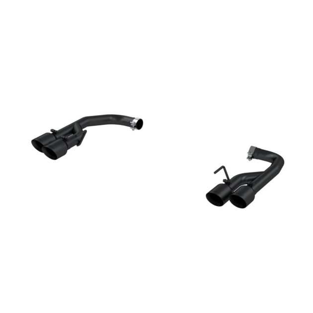 MBRP Exhaust 2.5in. Axle Back; with Quad 4in. Dual Wall Tips; Non Active Exhaust; Black Coated