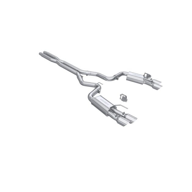 MBRP Exhaust 3in. Cat Back; with Quad 4in. Dual Wall Tips; Street Version; AL