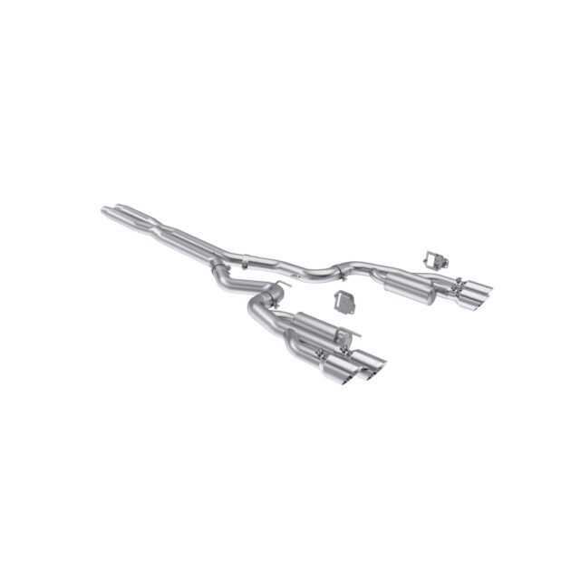 MBRP Exhaust 3in. Cat Back; with Quad 4in. Dual Wall Tips; Race Version; T304