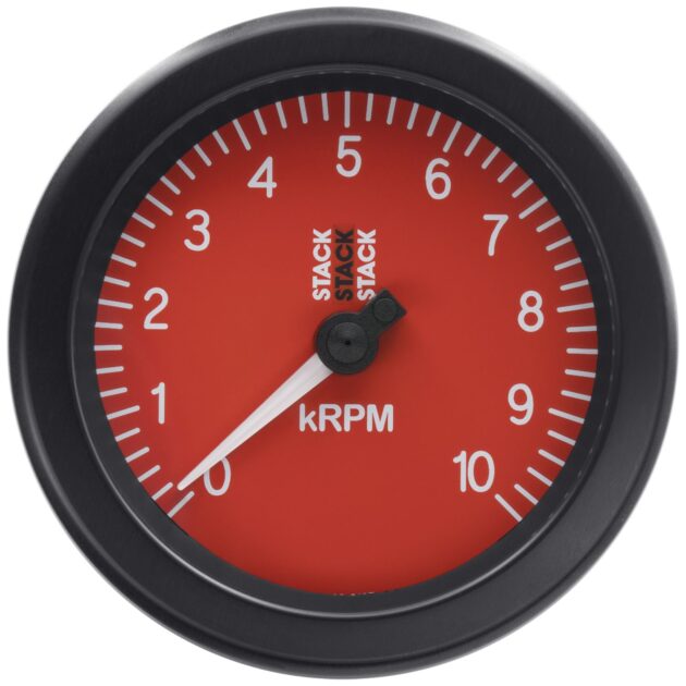 TACHOMETER, SPORT, 88MM, RED, 0-10K RPM