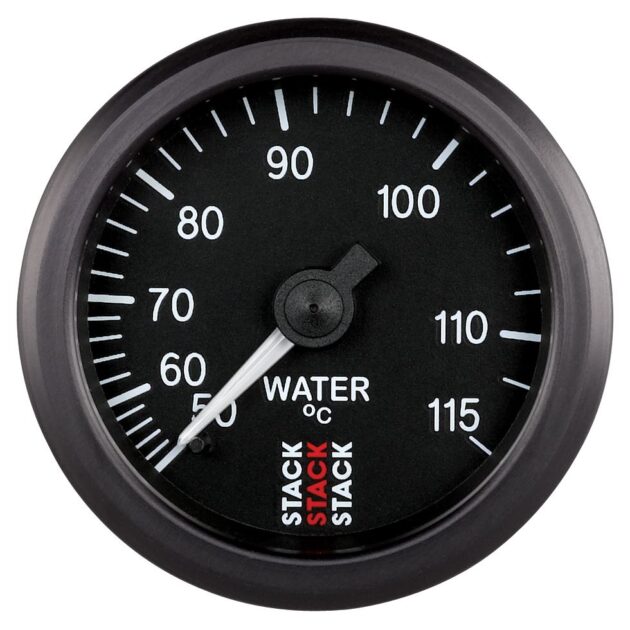 WATER TEMP, MECHANICAL, 52MM, BLACK, 50-115 Celsius, 3/8 in. BSPT (M)