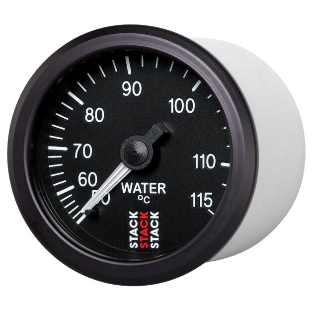 WATER TEMP, MECHANICAL, 52MM, BLACK, 50-115 Celsius, 3/8 in. BSPT (M)