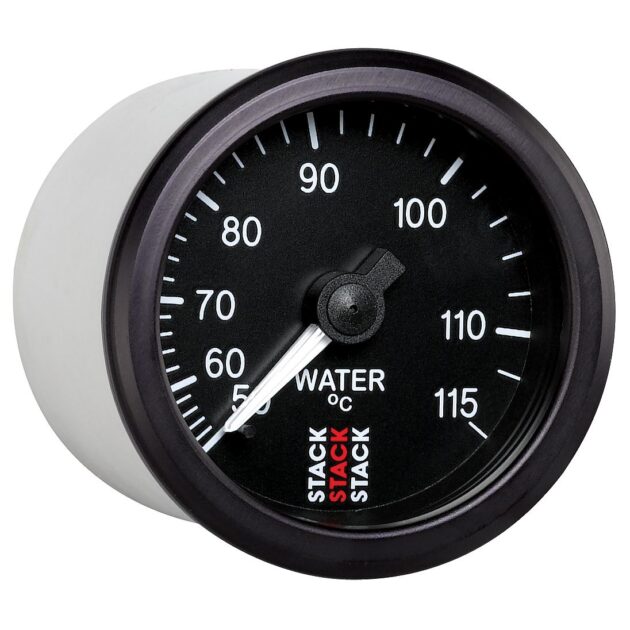 WATER TEMP, MECHANICAL, 52MM, BLACK, 50-115 Celsius, 3/8 in. BSPT (M)