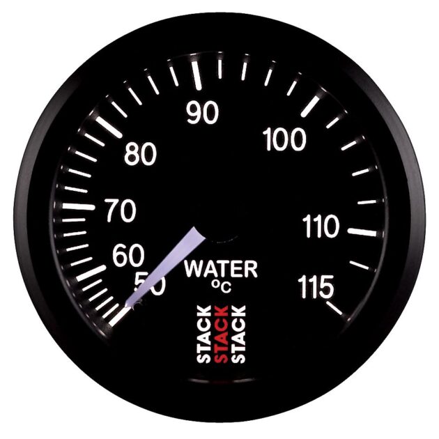 WATER TEMP, MECHANICAL, 52MM, BLACK, 50-115 Celsius, 3/8 in. BSPT (M)