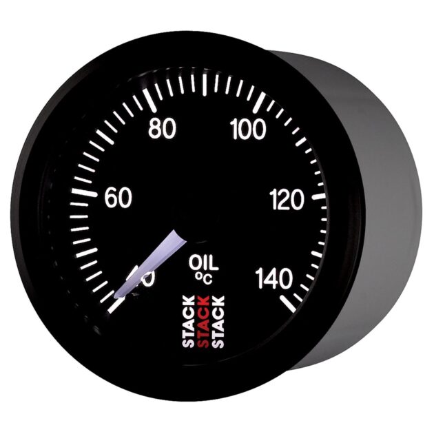 OIL TEMP, PRO STEPPER MOTOR, 52MM, BLK, 40-140 Celsius, 1/8 in. NPTF MALE