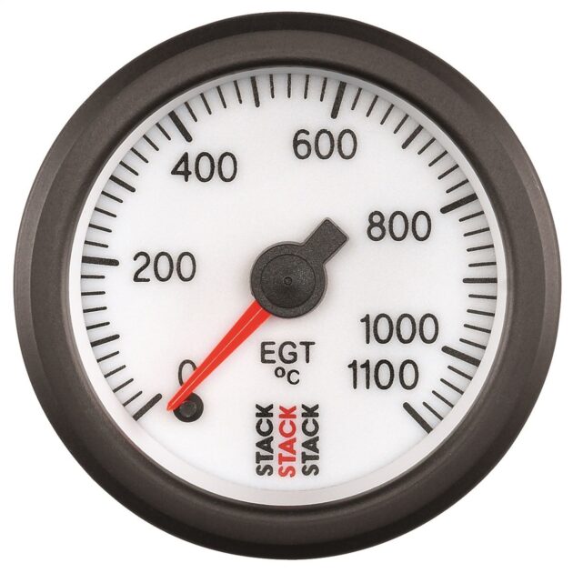 EXHAUST GAS TEMP, PRO STEPPER MOTOR, 52MM, WHT, 0-1100 Celsius