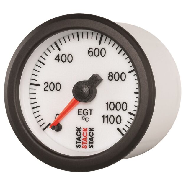 EXHAUST GAS TEMP, PRO STEPPER MOTOR, 52MM, WHT, 0-1100 Celsius