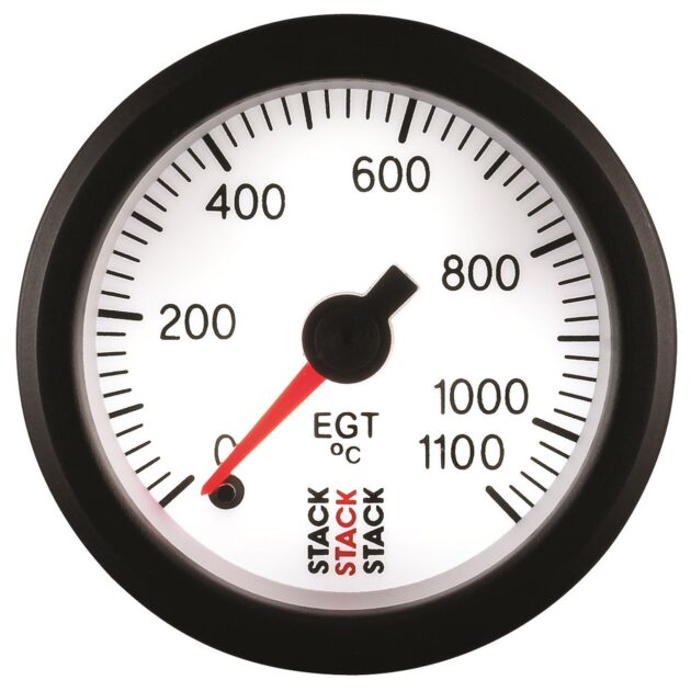 EXHAUST GAS TEMP, PRO STEPPER MOTOR, 52MM, WHT, 0-1100 Celsius