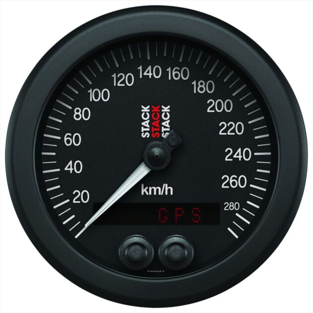 88MM SPEEDOMETER, 0-290 KM/H, STACK BLK