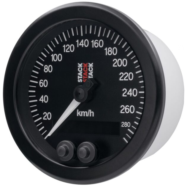 88MM SPEEDOMETER, 0-290 KM/H, STACK BLK