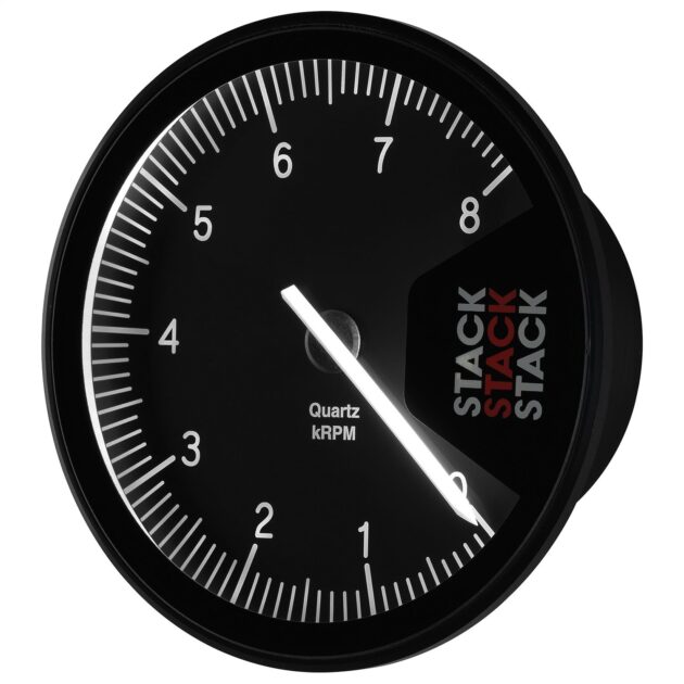 TACHOMETER, PROFESSIONAL, ACTION REPLAY, 125MM, BLK, 0-8K RPM