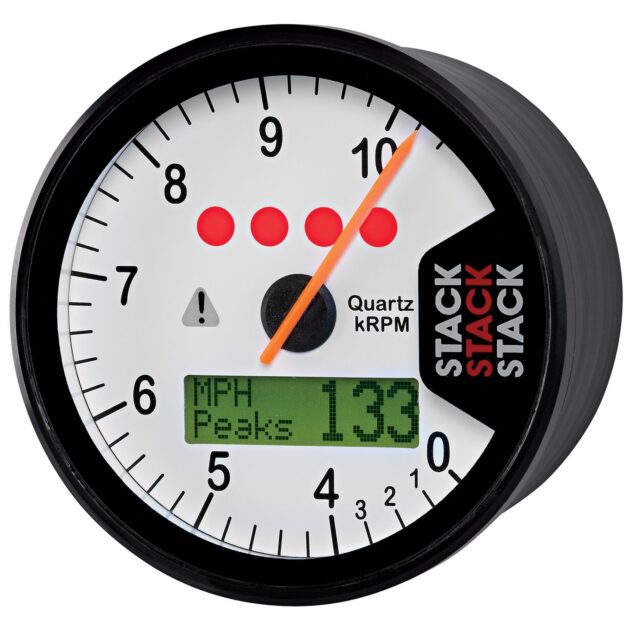 DISPLAY TACHOMETER, WHITE, 0-4-10.5K RPM