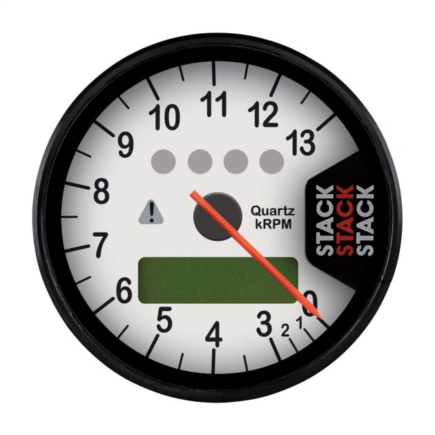 DISPLAY TACHOMETER, WHITE, 0-3-13K RPM