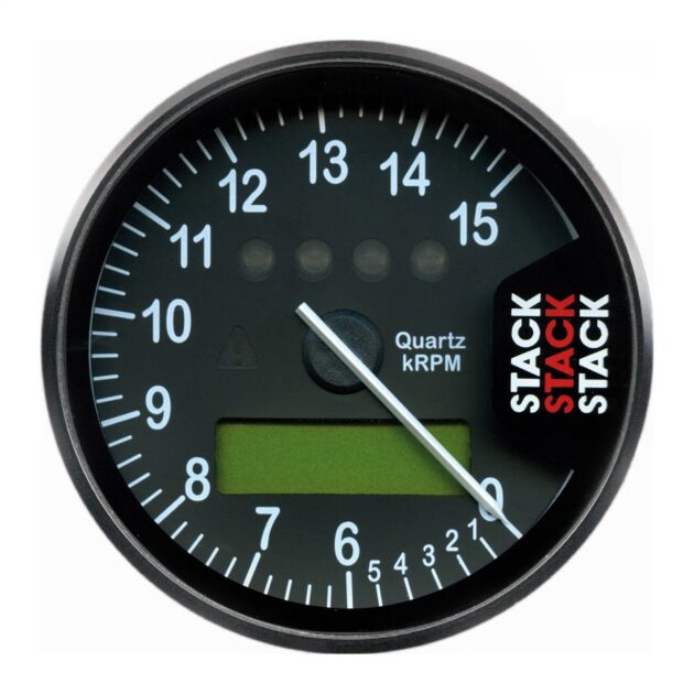 DISPLAY TACHOMETER, BLACK, 0-6-15K RPM