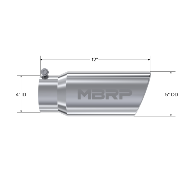 MBRP Exhaust 5" Angled Rolled End Armor Pro Tip