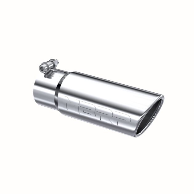 MBRP Exhaust Tip; 3in. O.D. Angled Rolled End 3in. inlet 10in. length; T304