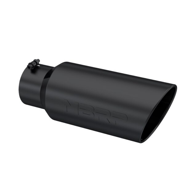 MBRP Exhaust Tip; 7in. O.D.; Rolled End; 5in. inlet 18in. in length; Black Coated