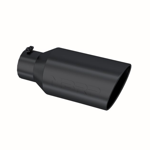 MBRP Exhaust Tip; 8in. O.D.; Rolled End; 5in. inlet 18in. in length; Black Coated