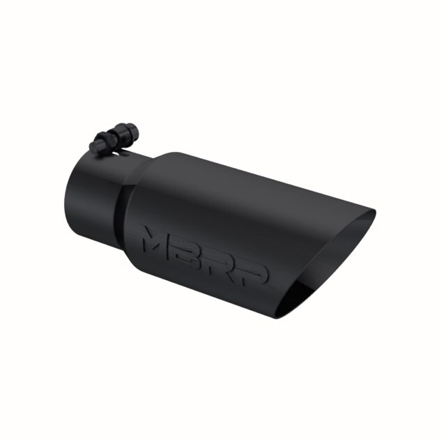 MBRP Exhaust Tip; 4in. O.D.; Dual Wall Angled; 3in. inlet; 10in. length; Black