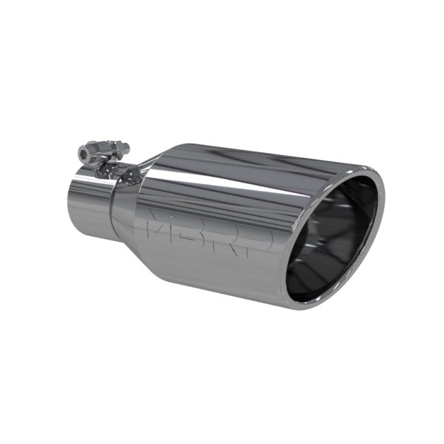 MBRP Exhaust Tip; 4 1/2in. O.D.; SW Angle Rolled End; 2 1/2in. inlet 11in. in length; T304