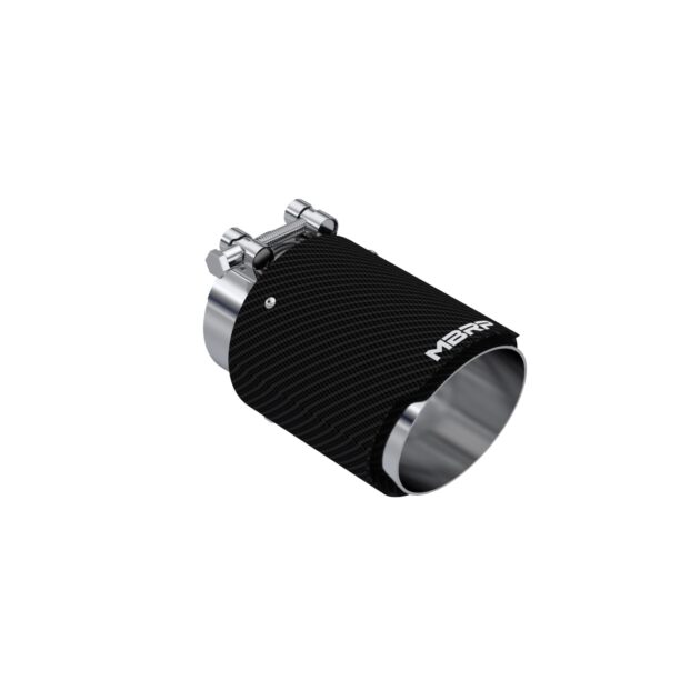 MBRP Exhaust Tip; 4in OD Out; 3in ID; 6.13in Length; Angle Cut; Dual Wall; T304