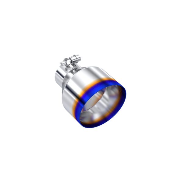 MBRP Exhaust Tip; 5in OD Out; 2.5in ID; 6.5in Length; Angle Cut; Single Wall; T304 BE