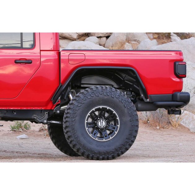 Fabtech JEEP JT TUBE FENDERS RR STL PWDRCOAT BLK TEXTURE