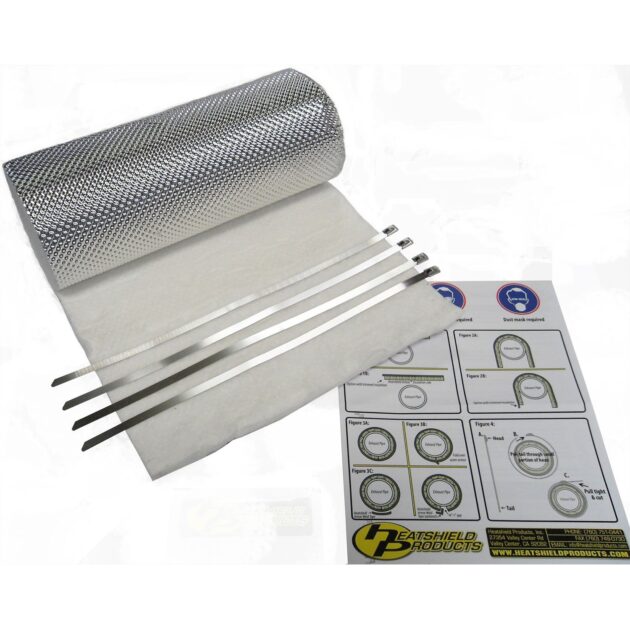 Exhaust heat shield kit, reduces up to 70% of heat, Water and element resistant