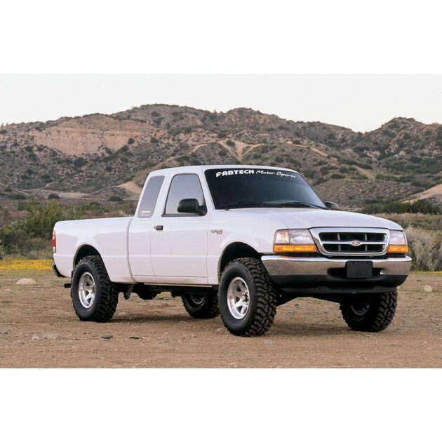 Fabtech 2.5 in. PERF SYS W/PERF SHKS 98-08 FORD RANGER 2WD COIL SPRING FRONT SUSP W/4CYL&3.