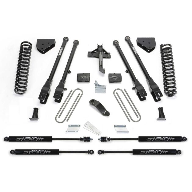 Fabtech 6" 4LINK SYS W/COILS & STEALTH 2008-16 FORD F250 4WD