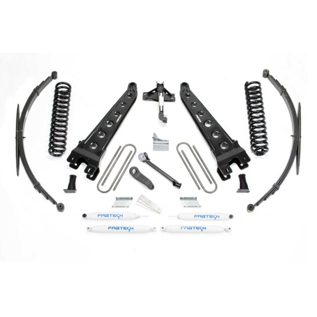 Fabtech 8" RAD ARM SYS W/COILS & RR LF SPRNGS & PERF SHKS 2008-16 FORD F250/350 4WD