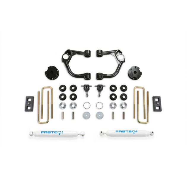 Fabtech 3.5 in. BJ UCA SYS W/ PERF SHKS 2019-20 FORD RANGER 4WD W/O INTRUSION BEAM KIT