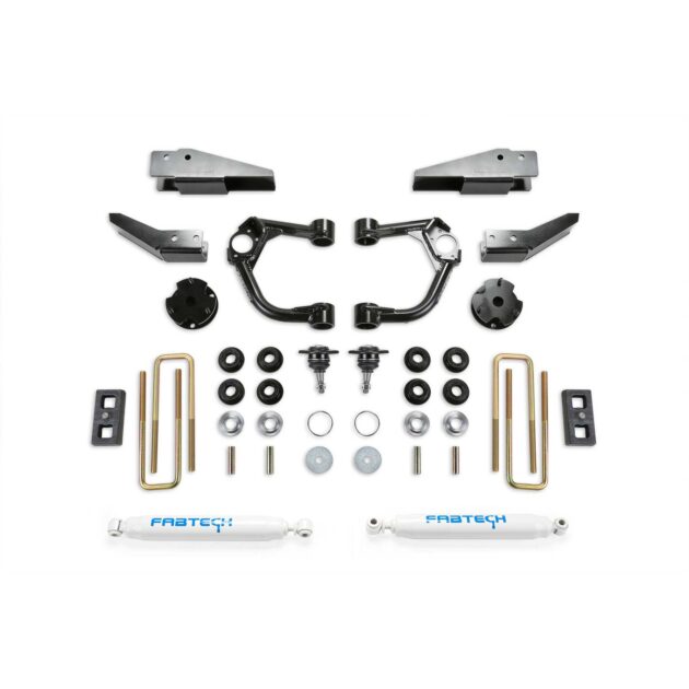 Fabtech 3.5 in. BJ UCA SYS W/ PERF SHKS 2019-20 FORD RANGER 4WD W/ INTRUSION BEAM KIT