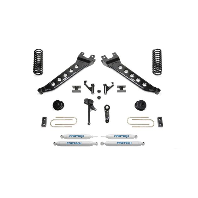 Fabtech 5" RADIUS ARM KIT W/ PERF SHKS 2013-18 RAM 3500 4WD