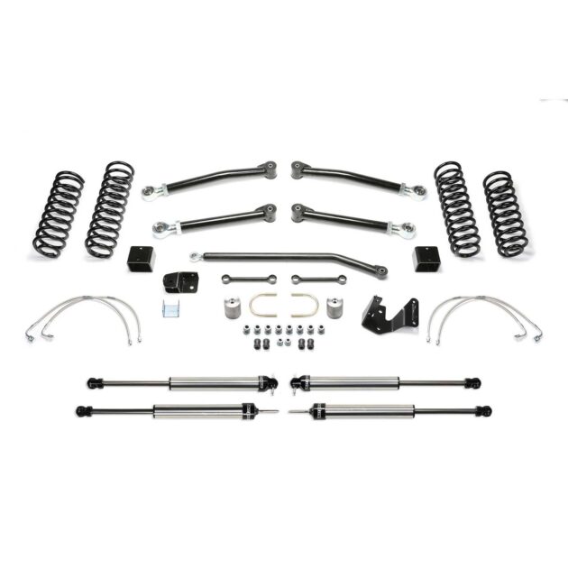 Fabtech 3" TRAIL II W/ DLSS SHKS 2007-18 JEEP JK 4-DOOR