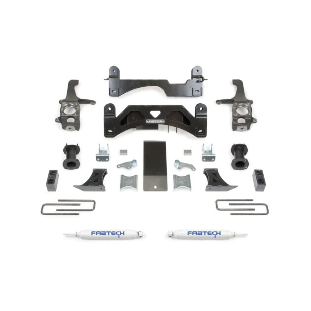 Fabtech 6" BASIC SYS W/C/O SPACERS & PERF RR SHKS 2016-21 TOYOTA TUNDRA 2WD/4WD