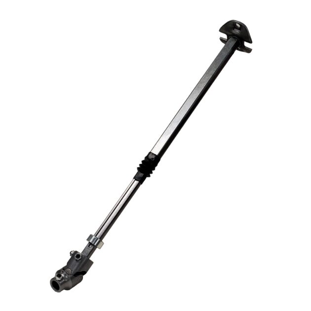 Borgeson - Steering Shaft - P/N: 000942 - Dodge Truck heavy duty heavy duty telescopic steel steering shaft. Connects from factory column to steering box. Includes rag joint flange and billet steel universal joint. Fits trucks with 13/16-36 spline steering box and rag joint column.