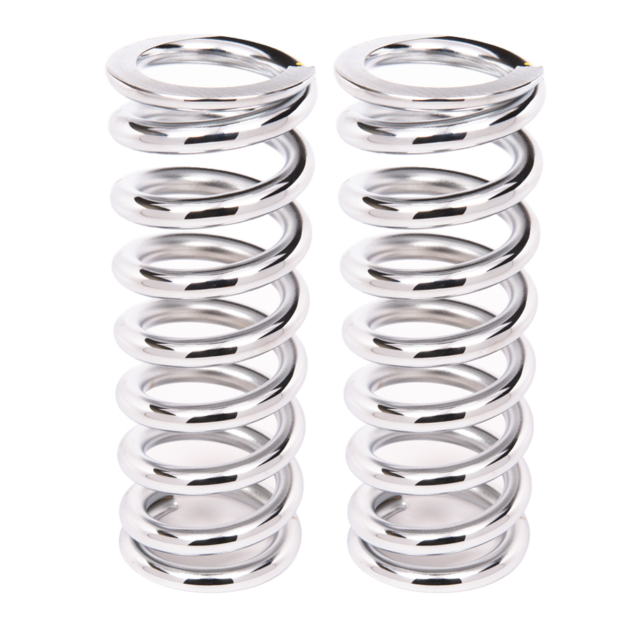 Aldan American Coil-Over-Spring, 140 lbs./in. Rate, 10 in. Length, 2.5 in. I.D. Chrome, Pair