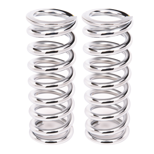 Aldan American Coil-Over-Spring, 450 lbs./in. Rate, 10 in. Length, 2.5 in. I.D. Chrome, Pair