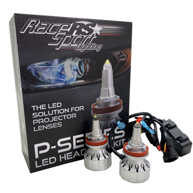 H8 P-Series Projector Perfect Beam 60-Watt LED Headlight Upgrades - True 360 Degree Down Road Pattern