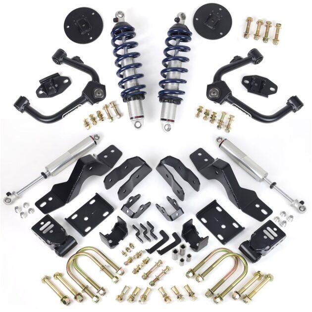 Ridetech lowering system for 2019-2024 Silverado / Sierra 1500 4WD.