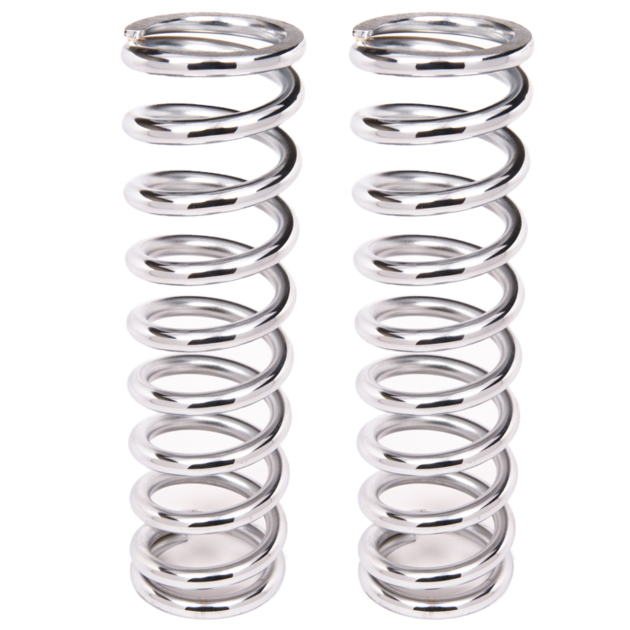 Aldan American Coil-Over-Spring, 160 lbs./in. Rate, 12 in. Length, 2.5 in. I.D. Chrome, Pair