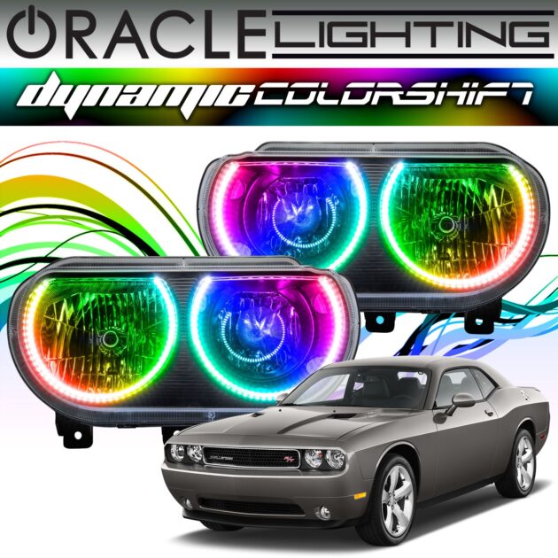 1317-332 - Dodge Challenger 2008-2014 ORACLE Halo Kit - Dynamic ColorSHIFT