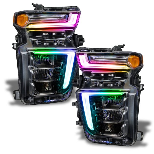 1452-333 - 2020-2021 Chevrolet Silverado HD 2500/3500 ColorSHIFT RGB+W Headlight DRL Upgrade Kit