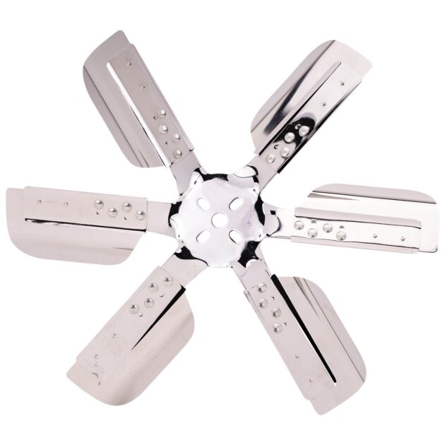 19" Heavy Duty Stainless Steel Standard Rotation Flex Fan, Chrome Hub