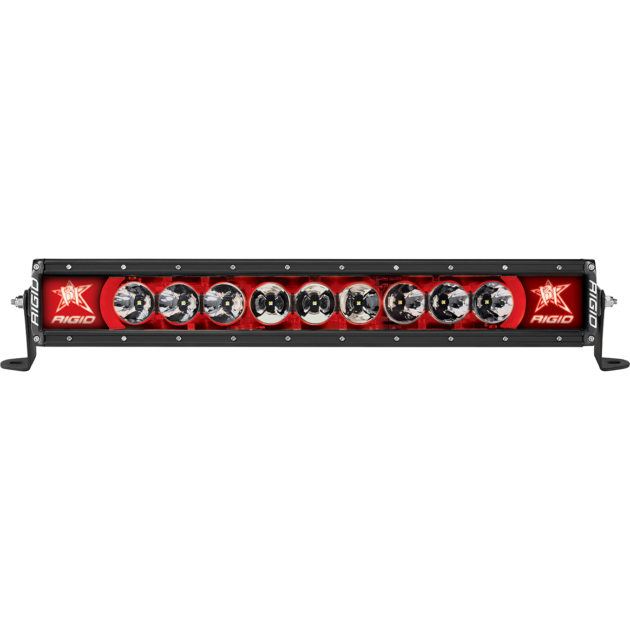 RIGID Radiance Plus LED Light Bar, Broad-Spot Optic, 20 Inch With Red Backlight